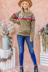 Ethnic Ribbon Tassel Trim Top Trandify Deal