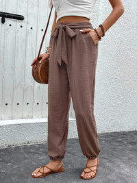 Tied High Waist Pants with Pockets Trandify deal