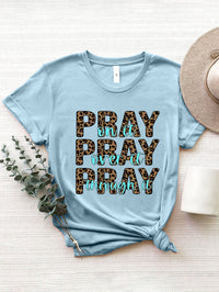 Letter Graphic Round Neck Short Sleeve T-Shirt Trandify deal