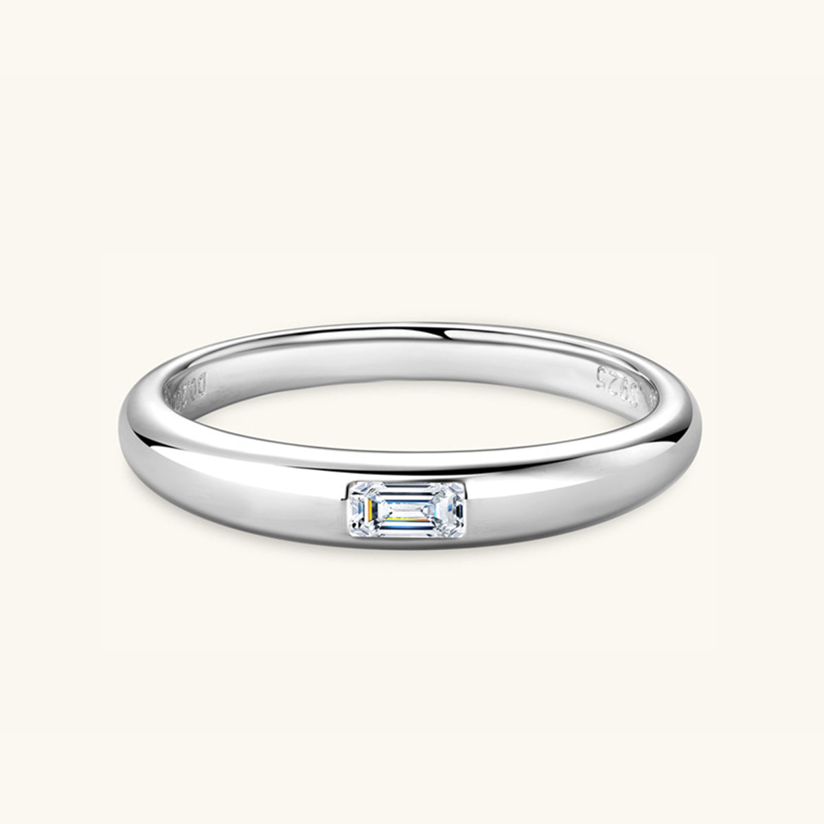 925 Sterling Silver Inlaid Moissanite Ring Trandify Deal