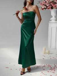 Women’s sexy ruched tube maxi dress for summer 2025 | TrandifyDeal USA