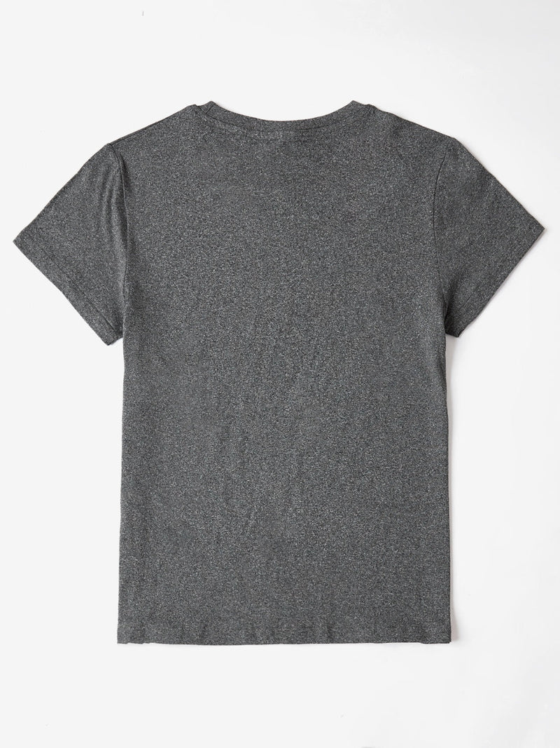 Graphic Round Neck Short Sleeve T-Shirt Trandify deal