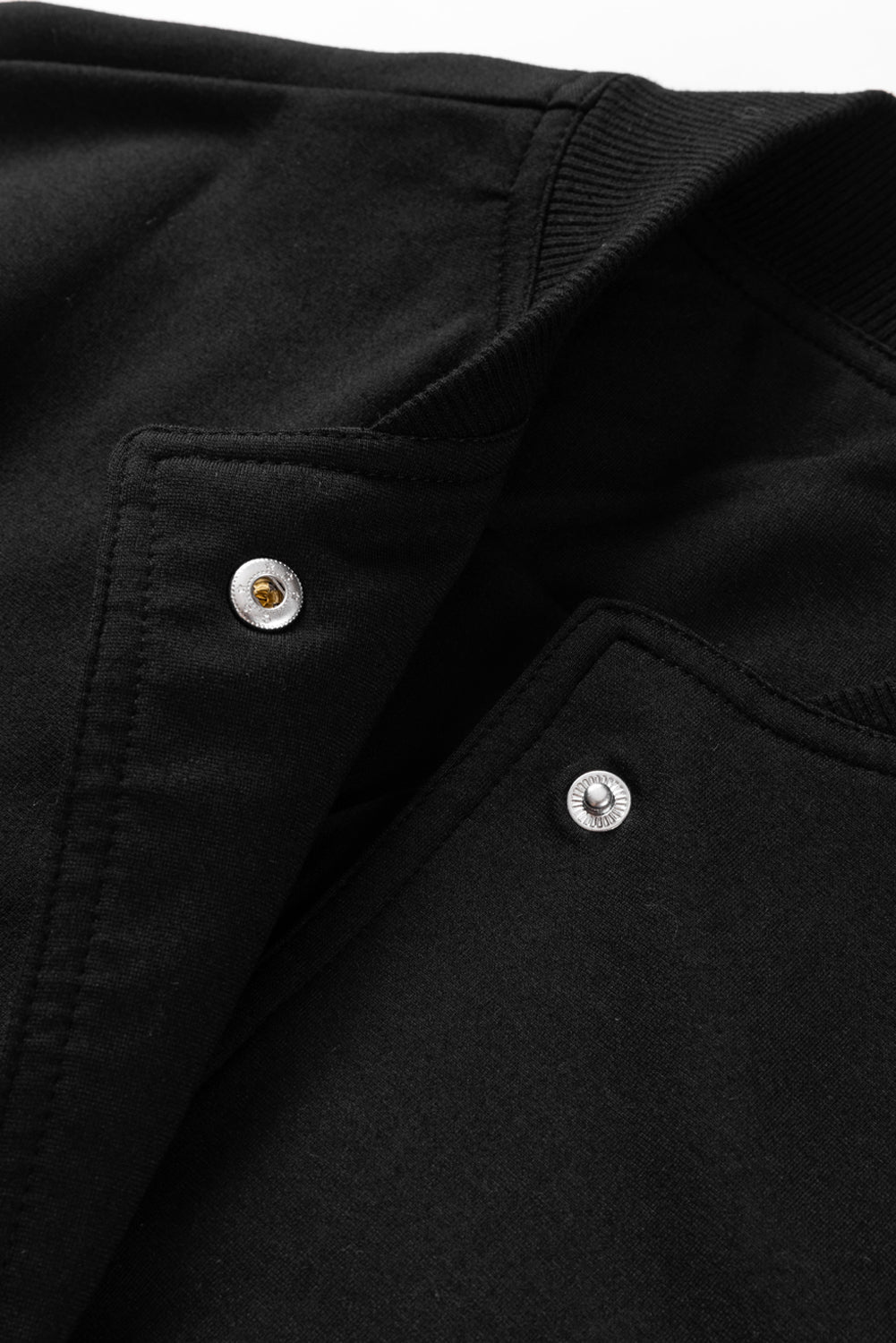 Pocketed Snap Down Long Sleeve Jacket Trandify Deal
