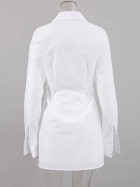 Petite women’s collared shirt dress – trendy fall fashion