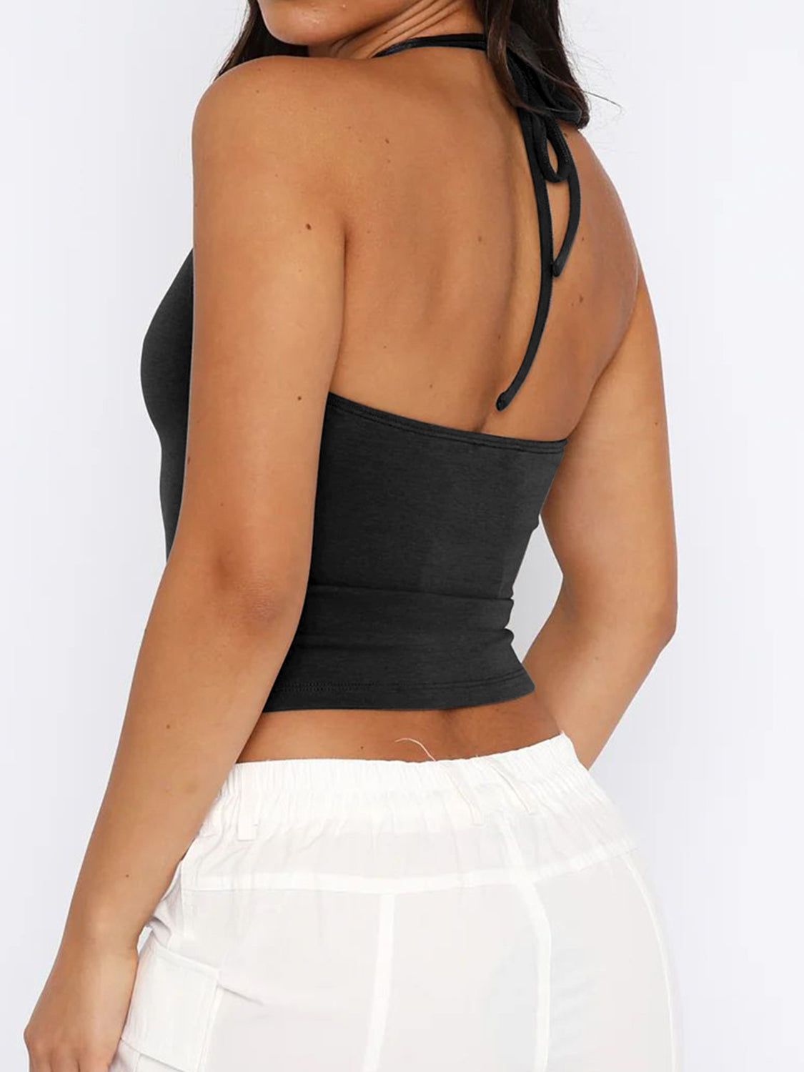Lace Detail Halter Neck Cami Trandify deal