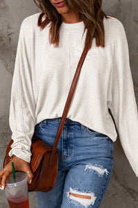 Double Take Full Size Round Neck Long Sleeve T-Shirt Trandify Deal