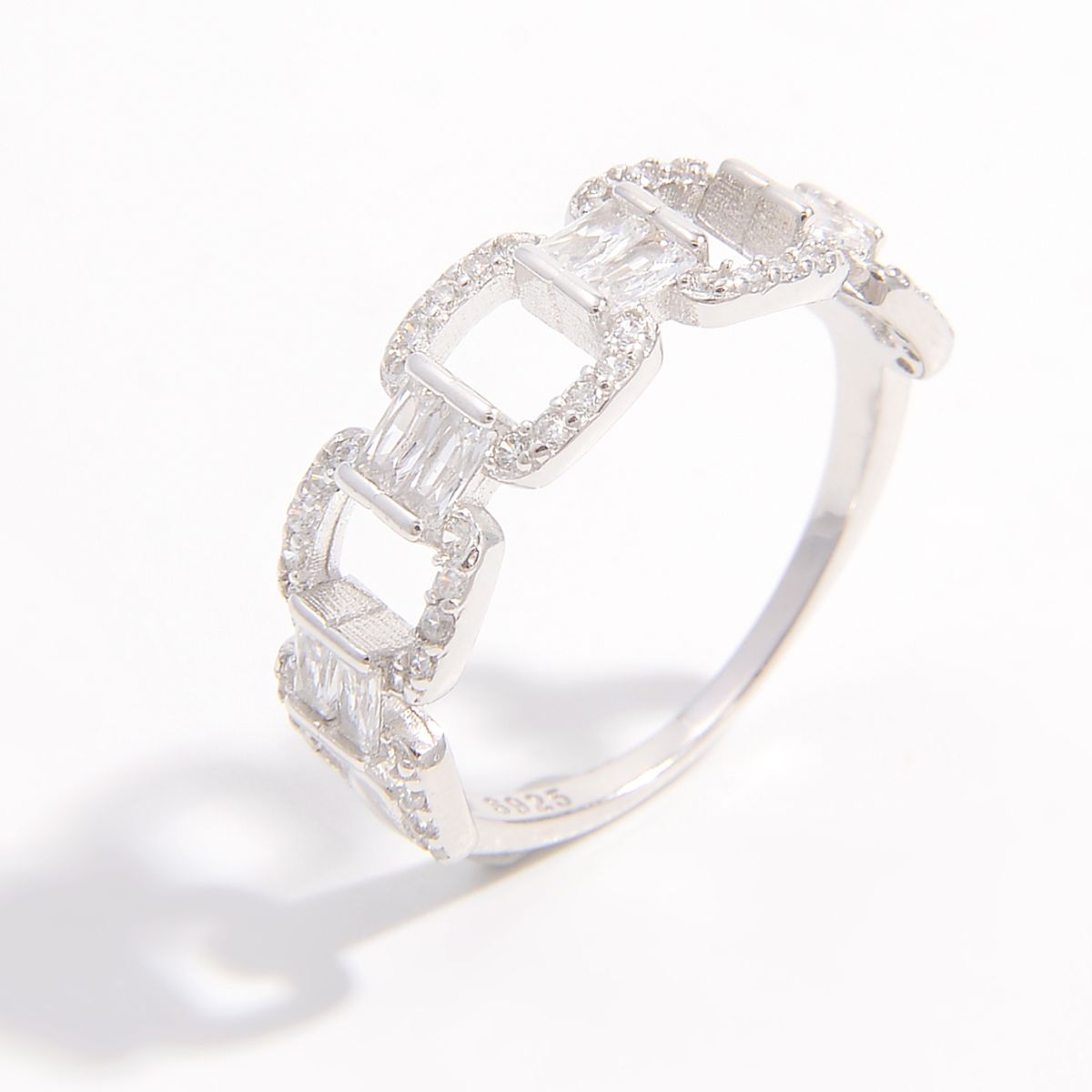 925 Sterling Silver Zircon Cutout Ring Trandify Deal
