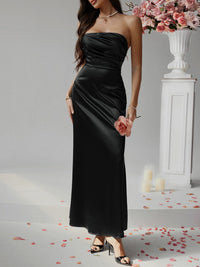 Women’s sexy ruched tube maxi dress for summer 2025 | TrandifyDeal USA