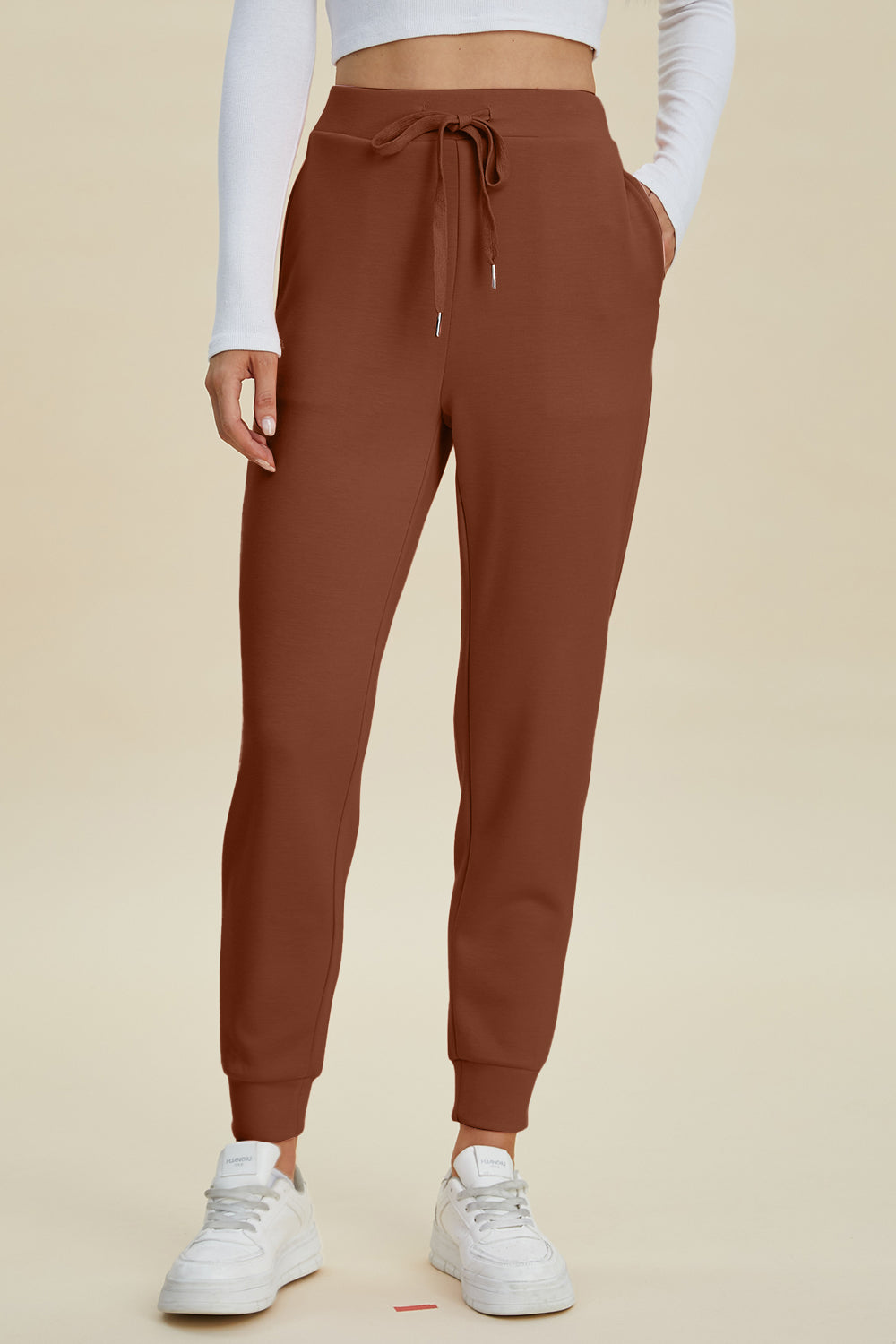 Basic Bae Full Size Air Scuba Drawstring High Waist Joggers Trandify Deal