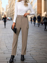 High Waist Straight Pants Trandify deal