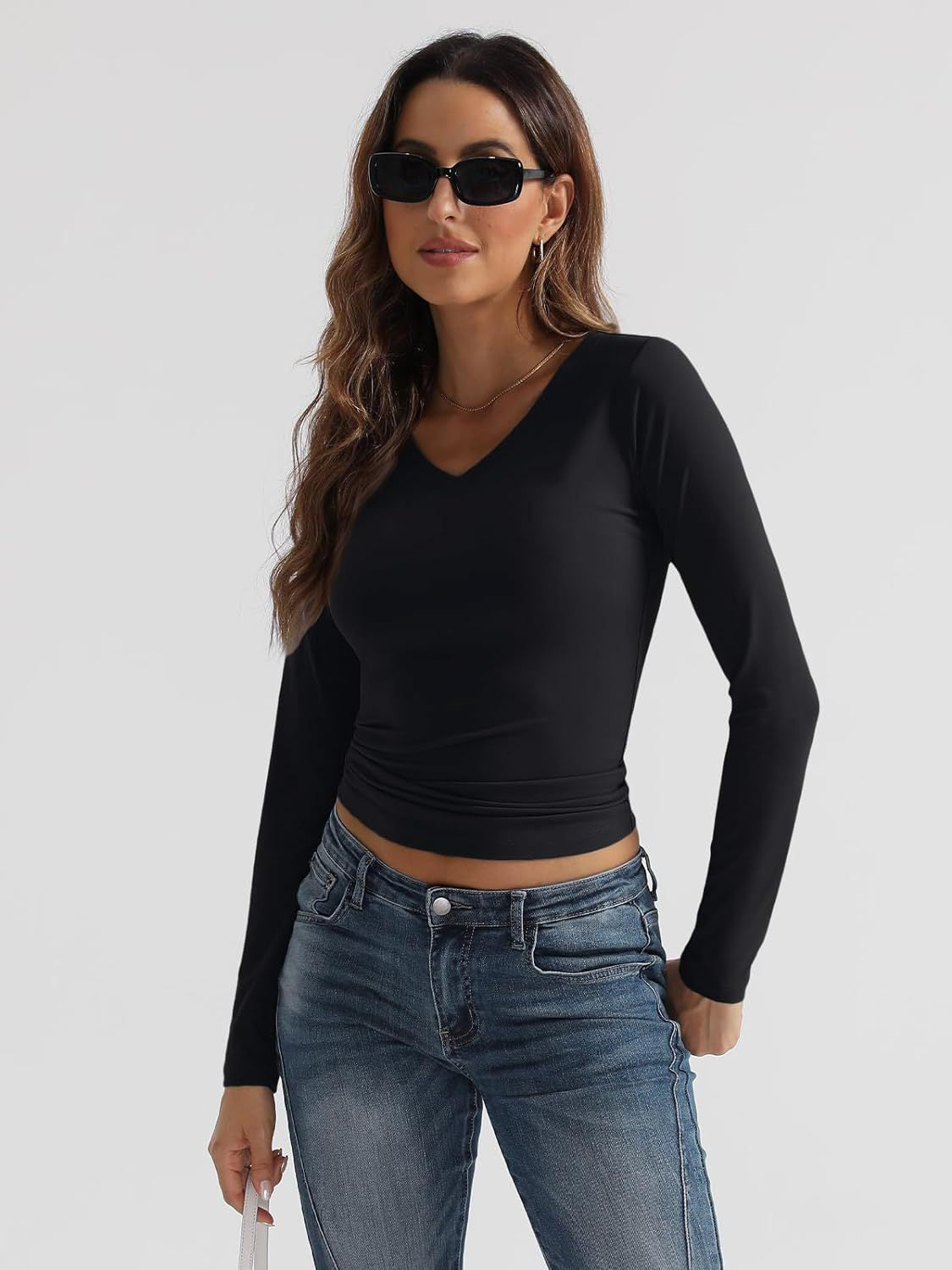 Lovelet V-Neck Long Sleeve T-Shirt Trandify Deal