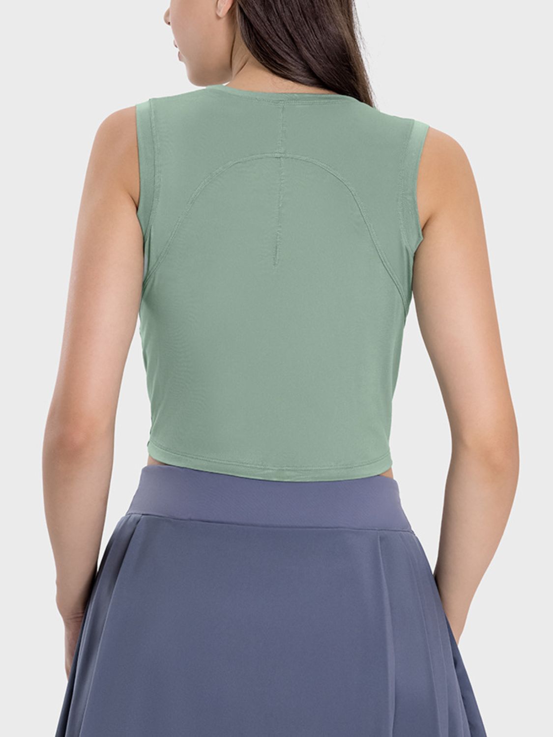 Millennia Drawstring Ruched Wide Strap Active Tank Trandify deal