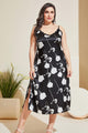 Plus Size Floral Lace Trim Side Slit Night Dress Trandify deal