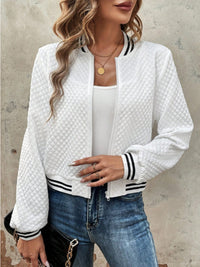 Zip Up Long Sleeve Jacket Trandify Deal
