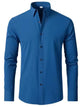 Men’s Plus Size Button-Up Long Sleeve Shirt – Big & Tall Relaxed Fit Casual Formal Stretch Fabric – Trendy Office & Party Wear
