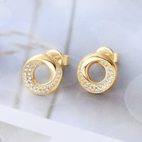 925 Sterling Silver Inlaid Moissanite Stud Earrings Trandify deal