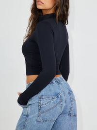 Zip Up Long Sleeve Active Outerwear Trandify Deal