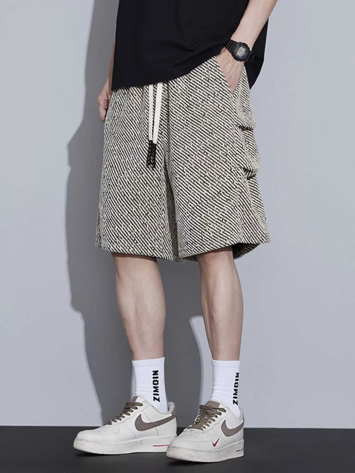Men's Plus Size Athletic Shorts with Pockets - Loose Fit