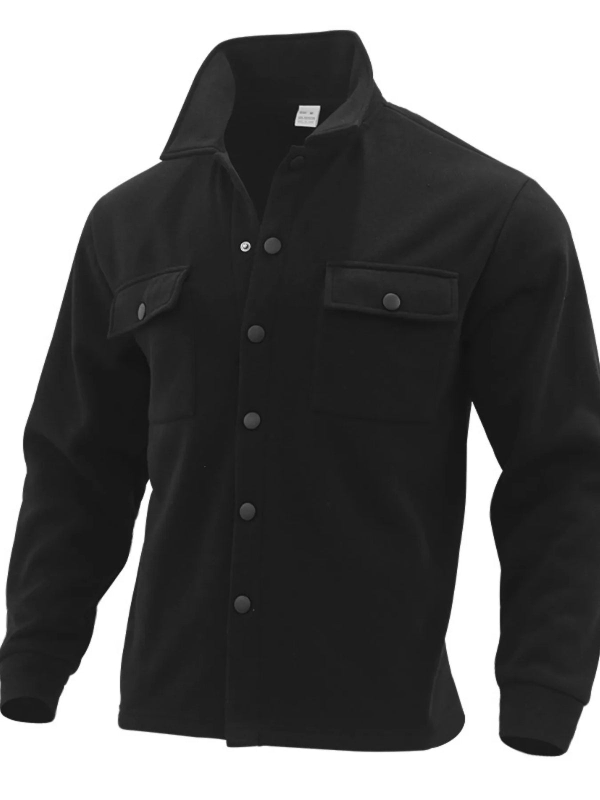 Men’s Plus Size Denim Button-Up Long Sleeve Jacket for Big & Tall – Slim Fit Casual Layering Shacket
