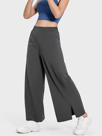 Millennia Slit Wide Leg Active Pants Trandify deal