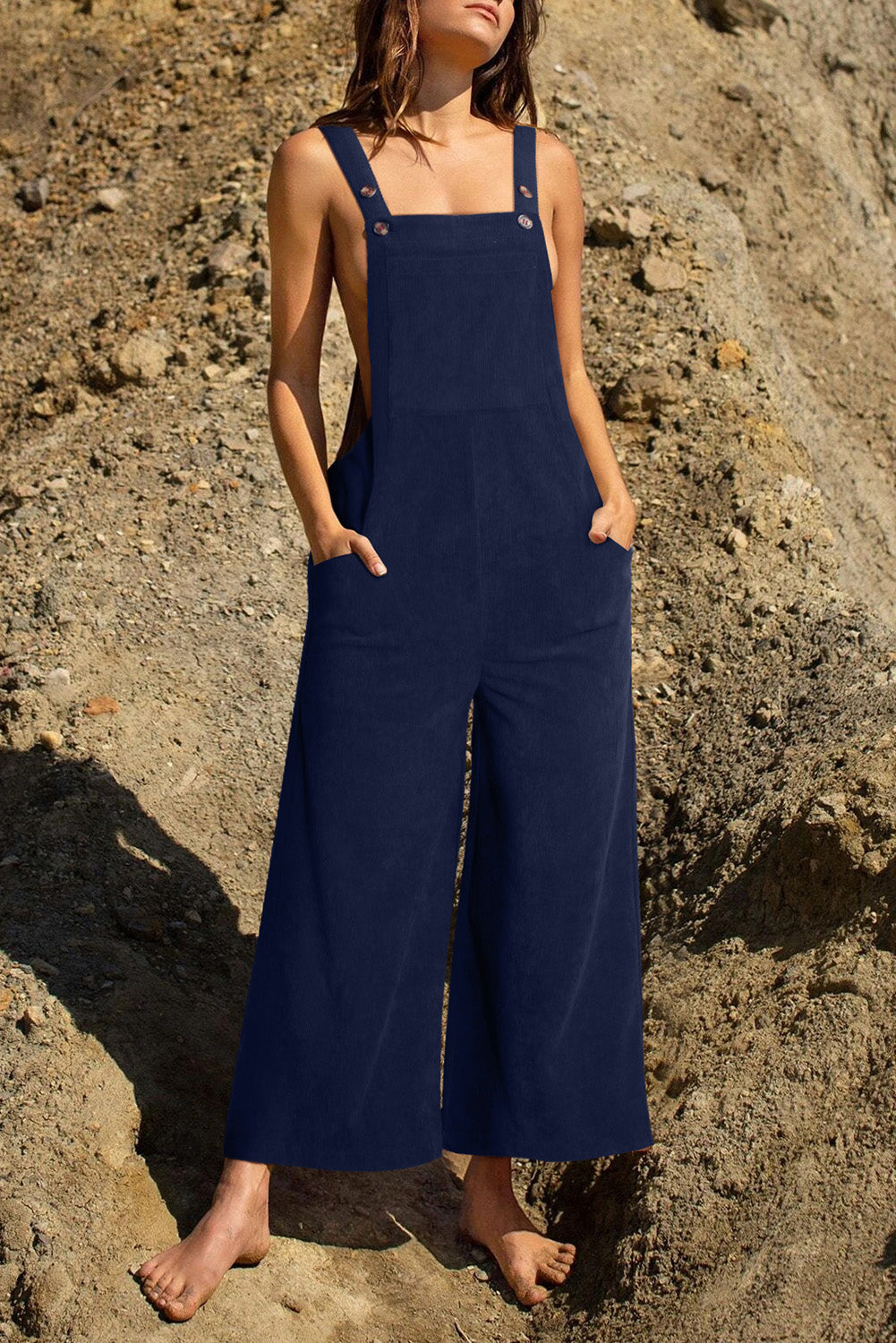 Pocketed Wide Leg Overall Trandify deal