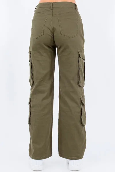 American Bazi Women’s High-Rise Cargo Pants - Trandify Deal