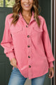 Collared Neck Long Sleeve Shirt Trandify Deal
