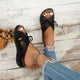 Tied Open Toe Low Heel Sandals Trandify Deal