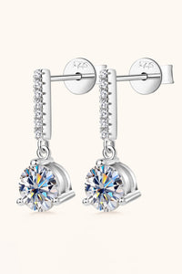 2 Carat Moissanite 925 Sterling Silver Drop Earrings Trandify Deal