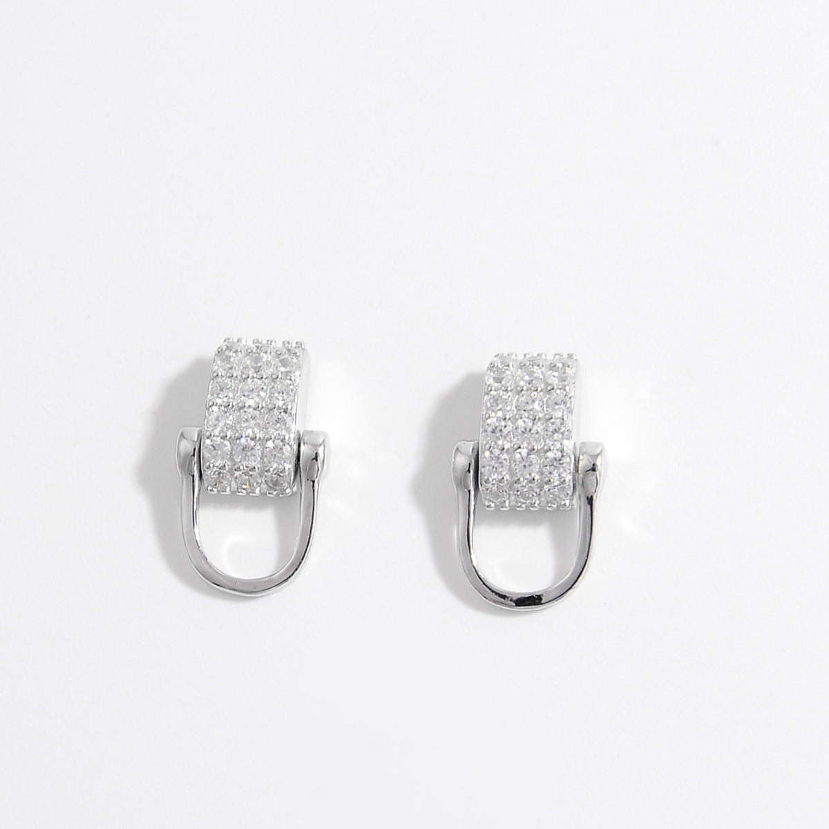 925 Sterling Silver Inlaid Zircon Earrings Trandify Deal