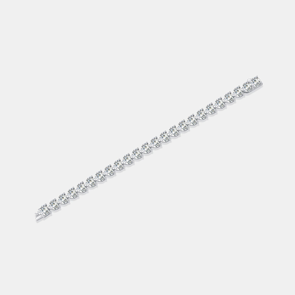 24 Carat Moissanite 925 Sterling Silver Heart Bracelet Trandify Deal