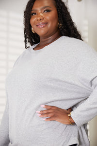 Double Take Seam Detail Round Neck Long Sleeve Top Trandify Deal