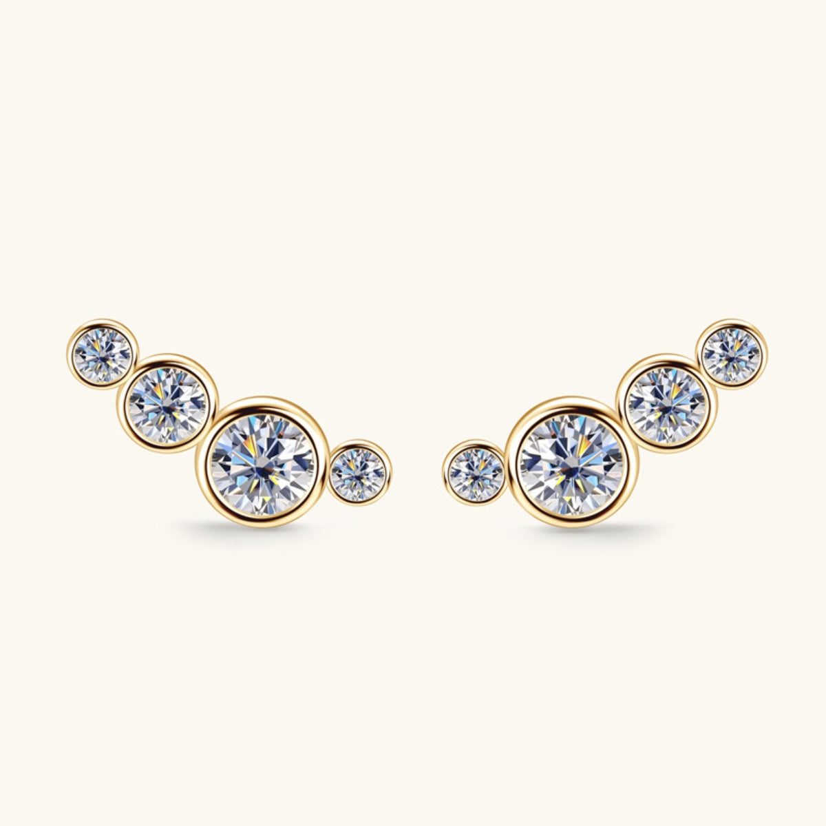 Moissanite 925 Sterling Silver Stud Earrings Trandify Deal