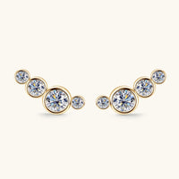 Moissanite 925 Sterling Silver Stud Earrings Trandify Deal