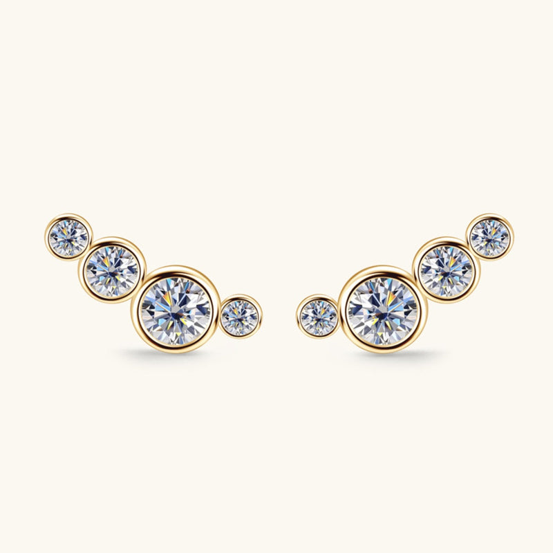 Moissanite 925 Sterling Silver Stud Earrings Trandify Deal