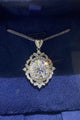 5 Carat Moissanite Necklace Sterling Silver