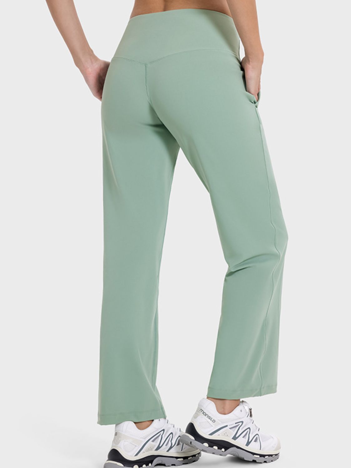 Millennia Pocketed High Waist Active Pants Trandify deal