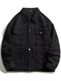 Plus Size Denim Jacket for Men, Classic Fit Button-Up