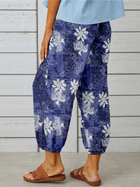 Printed Tied Cropped Pants Trandify deal