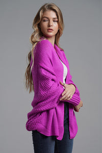 Open Front Batwing Sleeve Cardigan Trandify Deal