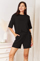 Basic Bae Full Size Soft Rayon Half Sleeve Top and Shorts Set Trandify Deal