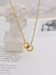 18K Gold-Plated Titanium Steel Hoop Pendant Necklace - Elegant and Durable Women’s Jewelry for Everyday Wear or Special Occasions | TrandifyDeal