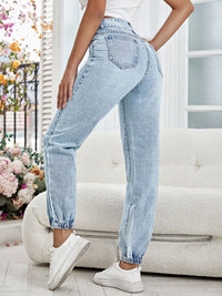 High Waist Jeans with Pockets Trandify Deal