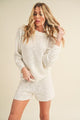 Aemi & Co women’s drop shoulder knit top in beige, oversized round neck casual sweater for effortless style