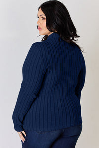 Basic Bae Full Size Ribbed Mock Neck Long Sleeve T-Shirt Trandify Deal