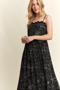 ADORA Floral Adjustable Strap Maxi Cami Dress Trandify Deal