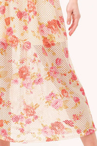 Floral fishnet midi dress for women – Trendy boho summer outfit – TrandifyDeal USA