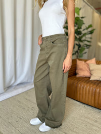 RFM Full Size High Rise Garment Dye Wide Leg  Jeans Trandify Deal