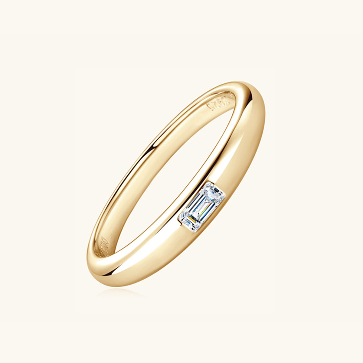 925 Sterling Silver Inlaid Moissanite Ring Trandify Deal