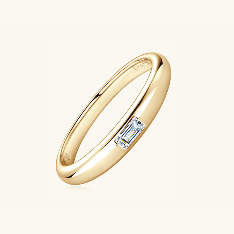 925 Sterling Silver Inlaid Moissanite Ring Trandify Deal